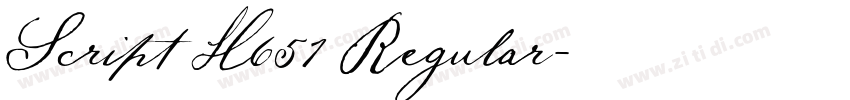Script H651 Regular字体转换 Script H651 Regular字体转换